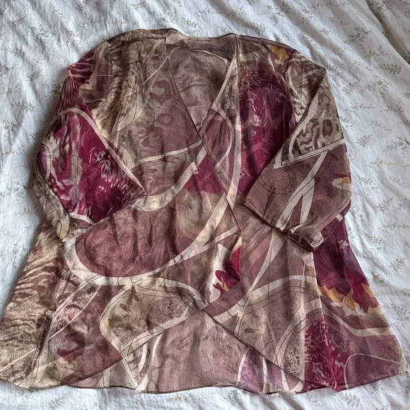 Sheer animal print cardigan in great condition size large - Picture 6 of 6